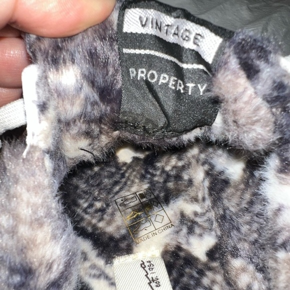 Vintage Havana Sneakers Clogs Snuggle Sherling Texture Snake Fleece Leather NEW - Picture 5 of 5